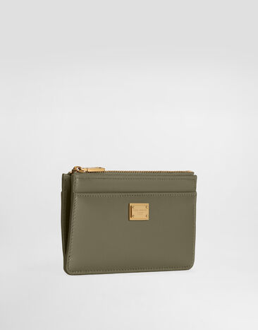 Dolce & Gabbana Plongé calfskin card holder Green BI1261A9S25
