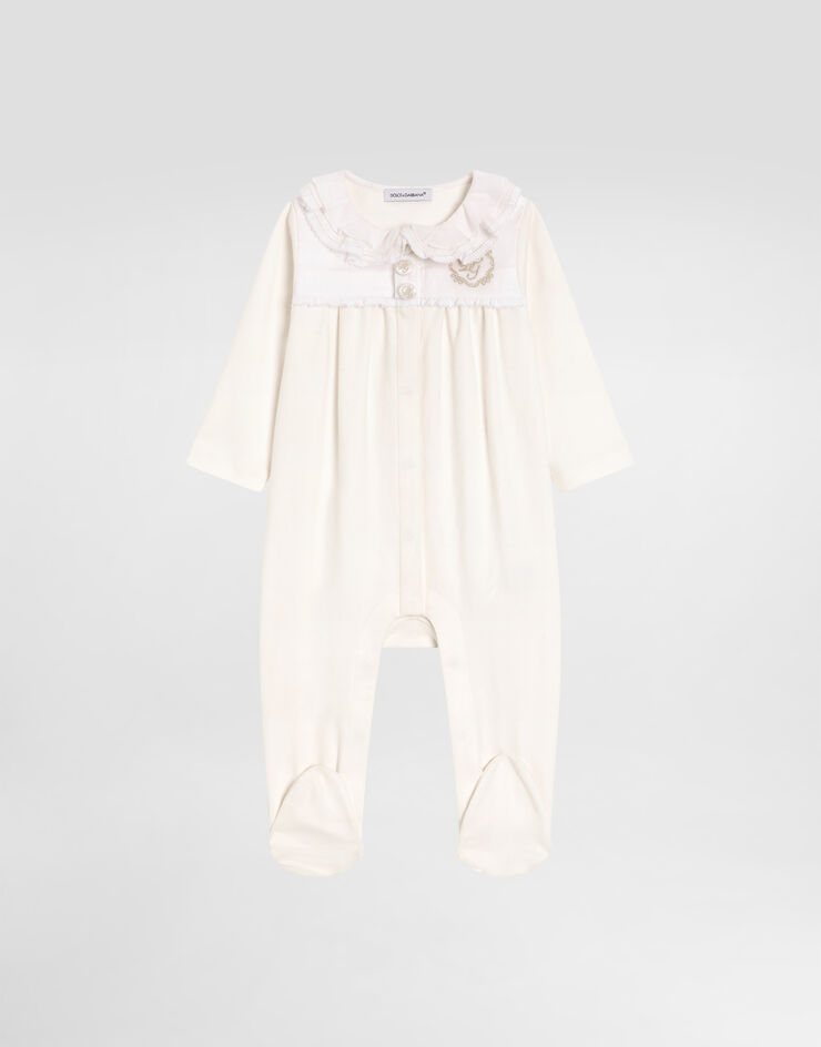 Dolce & Gabbana 3-piece gift set in cotton with lurex DG embroidery White L2JO4GG7PFO