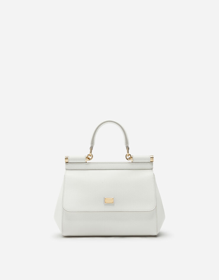 Dolce & Gabbana Small dauphine leather Sicily bag White BB4825A1001