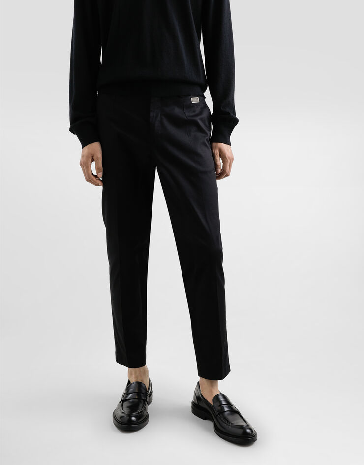 Dolce & Gabbana 棉质精裁长裤 黑 GW13ETFUFNV