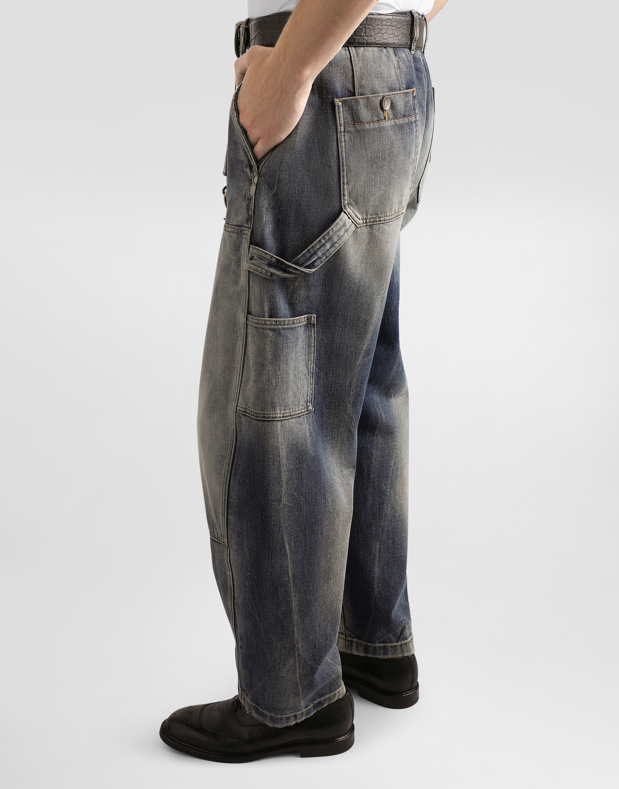 Denim trousers in Multicolor for Men | Dolce&Gabbana® US