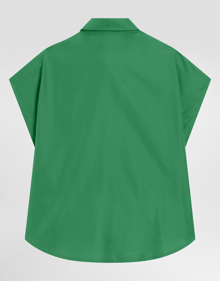Dolce & Gabbana Poplin shirt with DG logo Dolce & Gabbana Poplin shirt with DG logo Green L56S34FUM4G