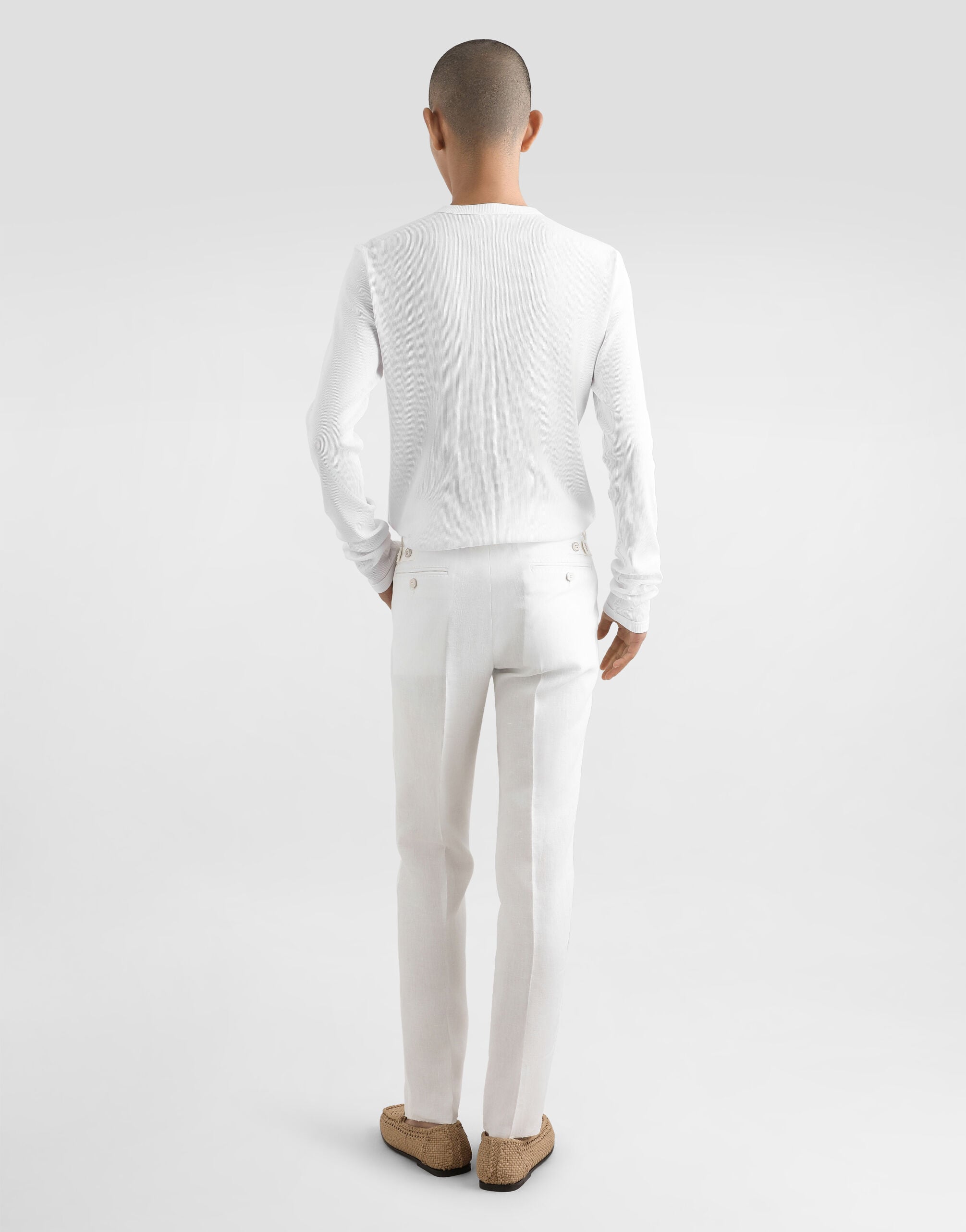Linen pants in White for Men | Dolce&Gabbana® US