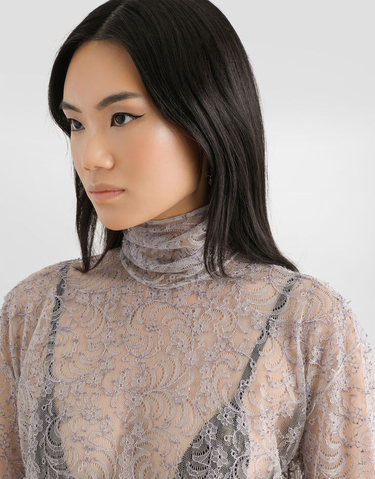 Dolce & Gabbana Chantilly lace blouse Multicolor F7BV7TILMDD