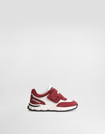 Dolce & Gabbana DG Cushion velour fabric sneakers Red DN0237A3M67