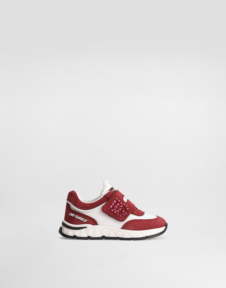 Dolce & Gabbana DG Cushion velour fabric sneakers Dolce & Gabbana DG Cushion velour fabric sneakers Red DN0237A3M67