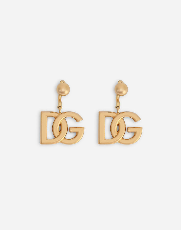 Dolce & Gabbana Orecchini con logo DG Gold WEN6P1W1111