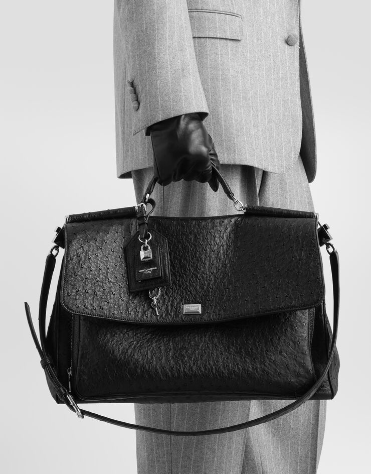 Dolce & Gabbana My Sicily ostrich leather handbag Dolce & Gabbana My Sicily ostrich leather handbag Black BM2757B8K00