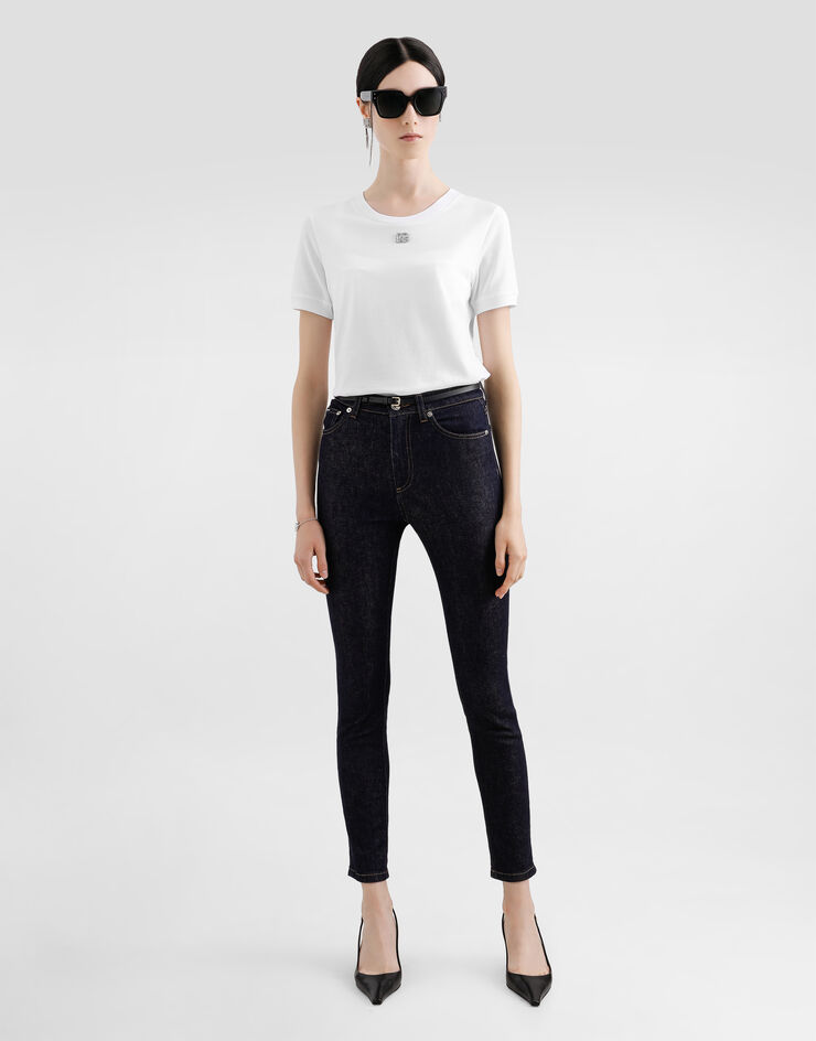 Dolce & Gabbana Cotton t-shirt with logo Black F8N08ZG7B3U