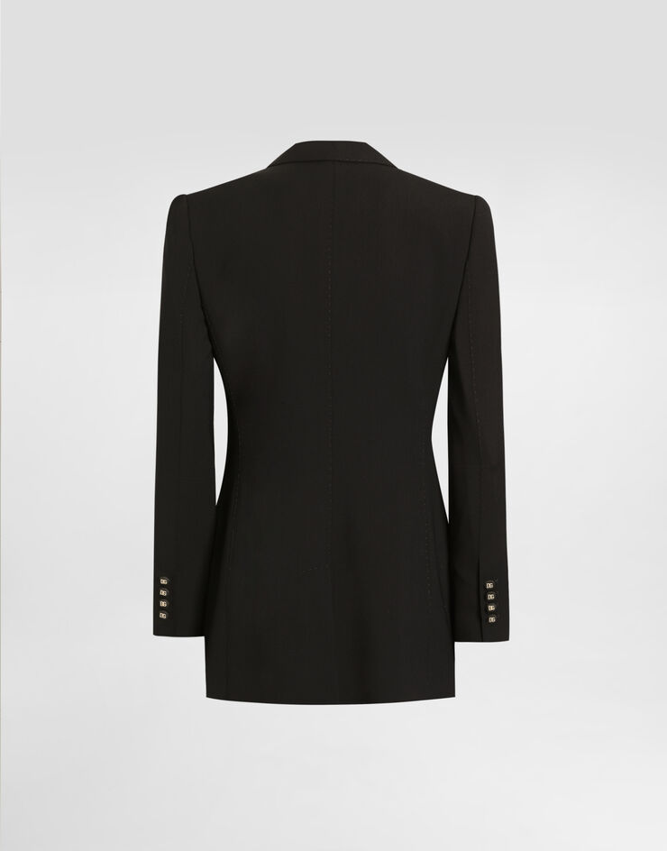 Dolce & Gabbana Veste TURLINGTON à simple boutonnage avec doublure à imprimé léopard Dolce & Gabbana Veste TURLINGTON à simple boutonnage avec doublure à imprimé léopard Black F29Z8TGDDPS
