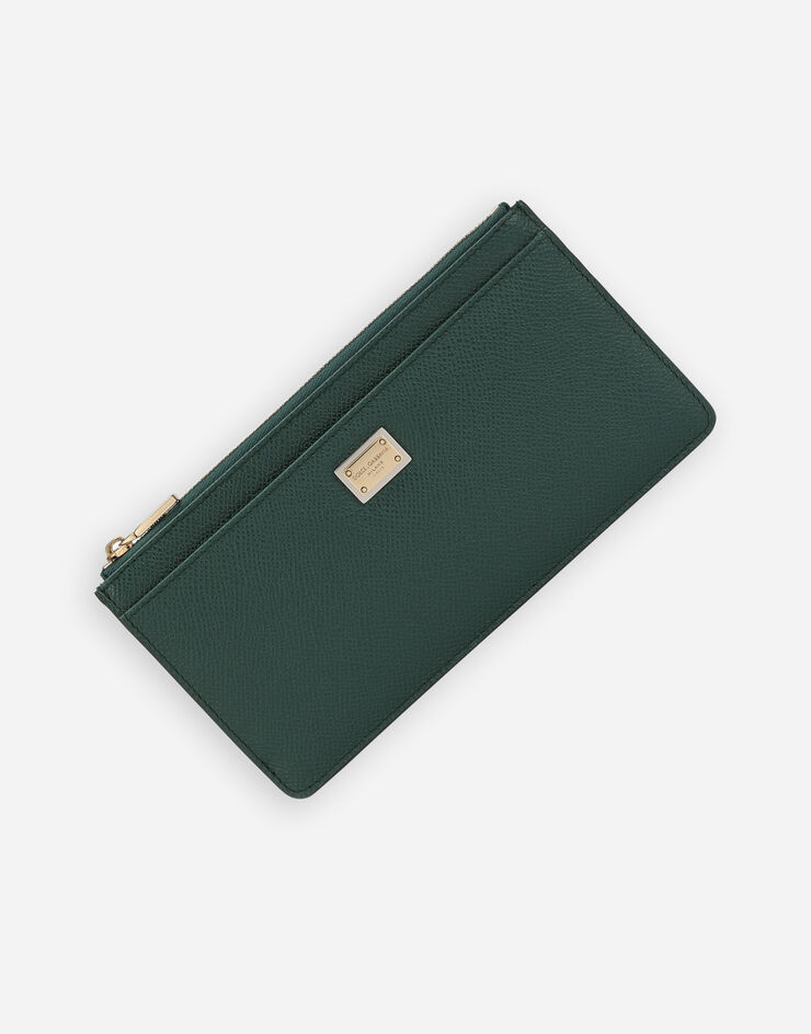 Dolce & Gabbana Large Dauphine calfskin card holder Green BI1265A1001