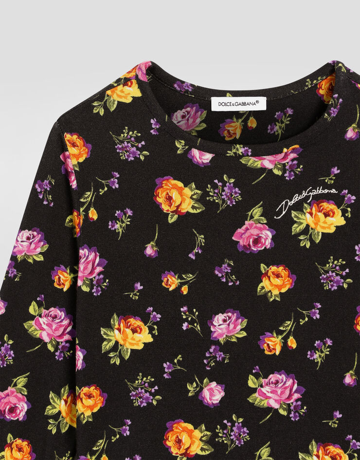Dolce & Gabbana Small flowers-print jersey t-shirt Multicolor L5JTOCHSGAP