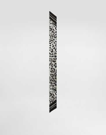Dolce & Gabbana Лента 6 × 100 из твила с леопардовым принтом Отпечатки FS215AGDCUW