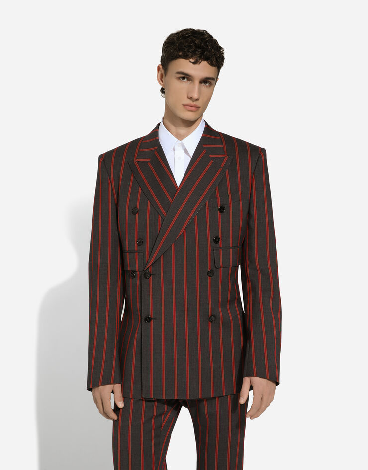Dolce & Gabbana Double-breasted pinstripe wool Sicilia-fit suit Multicolor GKIIMTFR2YM