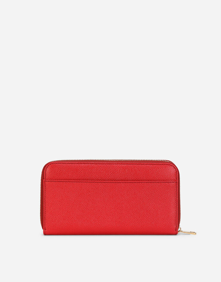 Dolce & Gabbana Dauphine leather zip-around wallet Red BI0473A1001