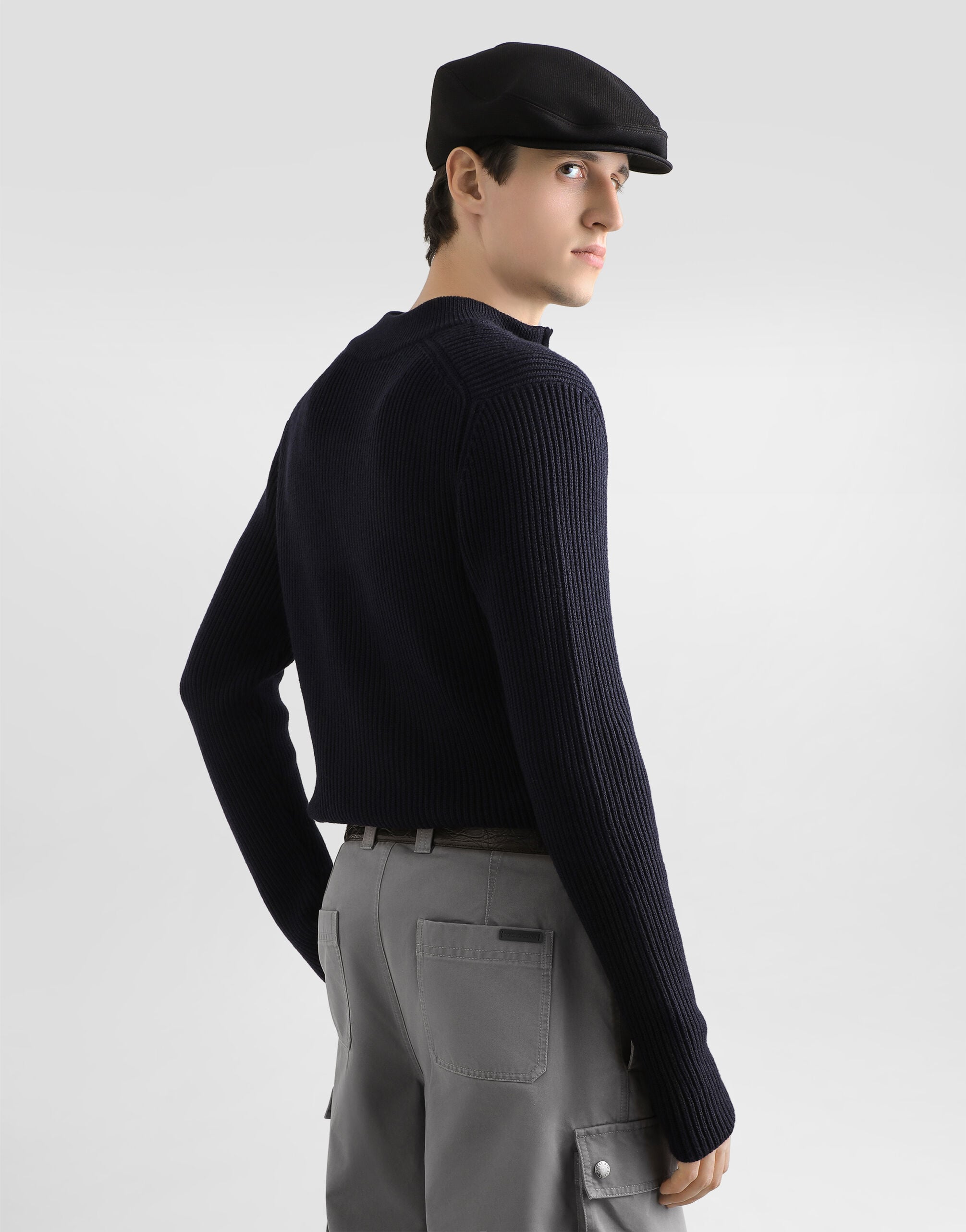 Turtleneck zipped pullover with logo - thumbnail 5
