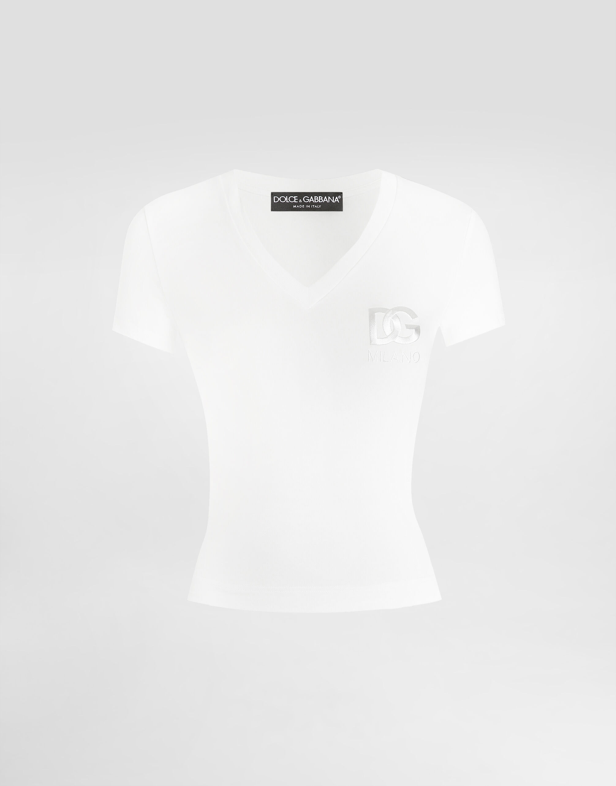 ホワイトのウィメンズ Short-sleeved T-shirt with DG logo