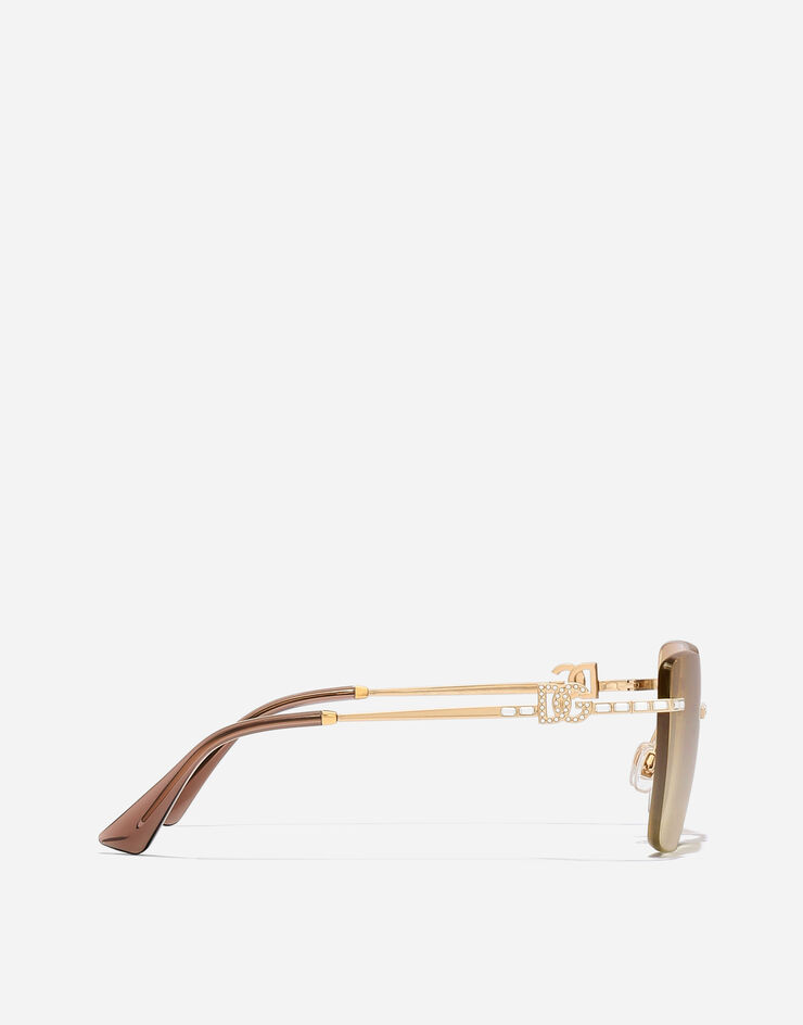 Dolce & Gabbana DG Crystals Sunglasses Dolce & Gabbana DG Crystals Sunglasses Gold VG2332VM26E