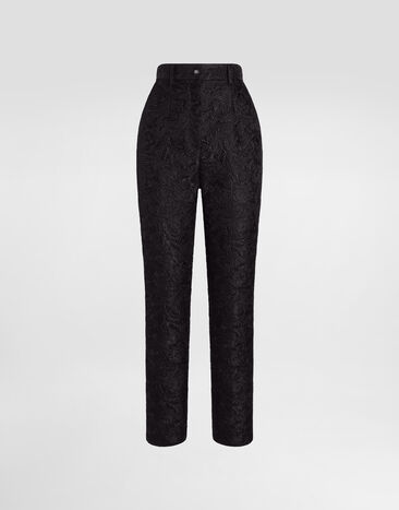 Dolce & Gabbana Tailored quilted floral jacquard pants Black FTBM0TFU21E