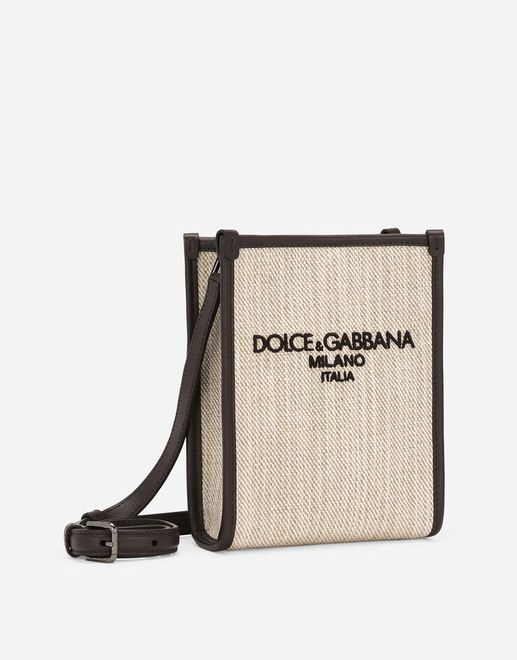 Dolce & Gabbana حقيبة تسوق صغيرة من قماش كانفاس بيج BM3025AN233