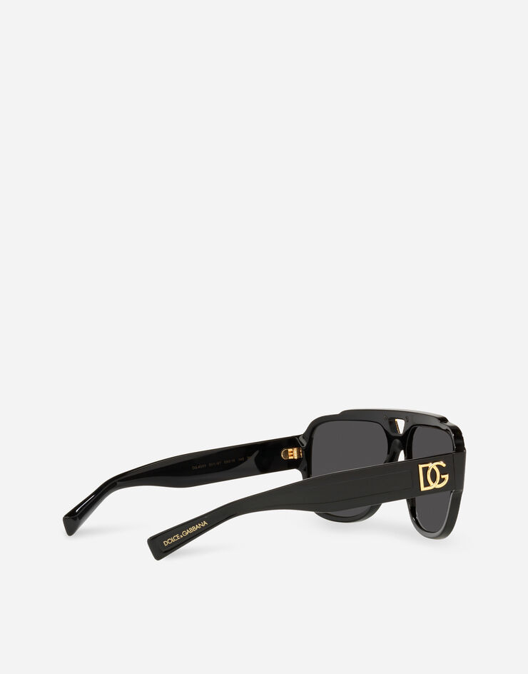 Dolce & Gabbana DG crossed sunglasses Black VG438BVP187