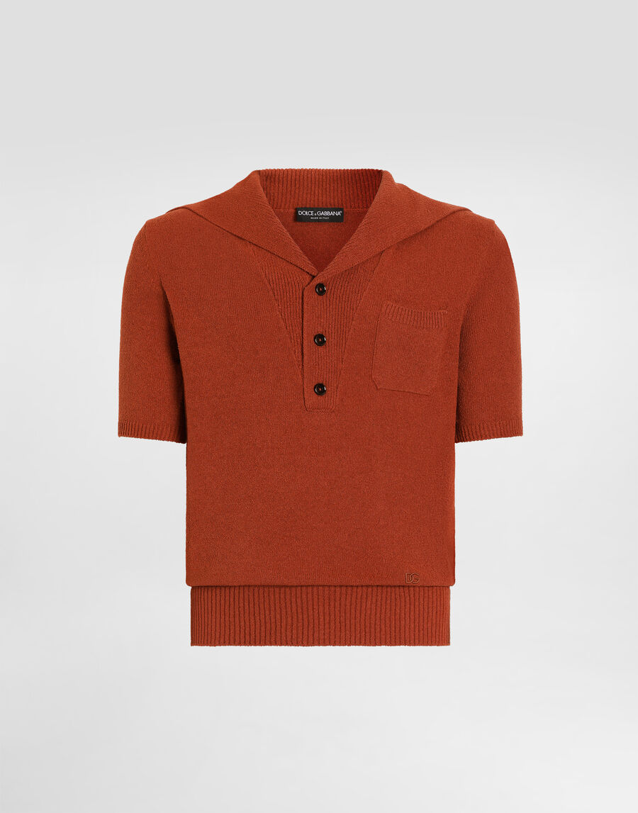Smooth knit polo shirt