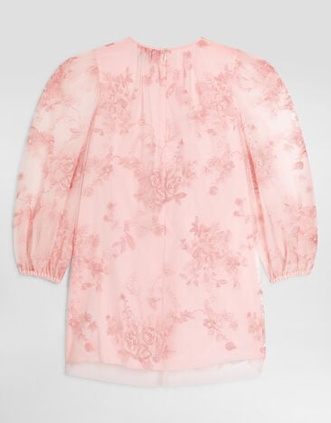 Dolce & Gabbana Tulle dress with lamé threads Pink L54DW1FLSNF