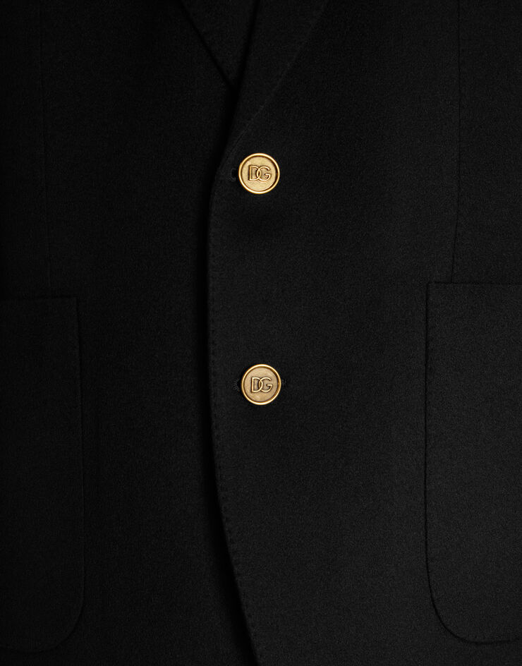 Dolce & Gabbana Portofino single-breasted cashmere drap jacket Dolce & Gabbana Portofino single-breasted cashmere drap jacket Black G2WX2THU2BZ