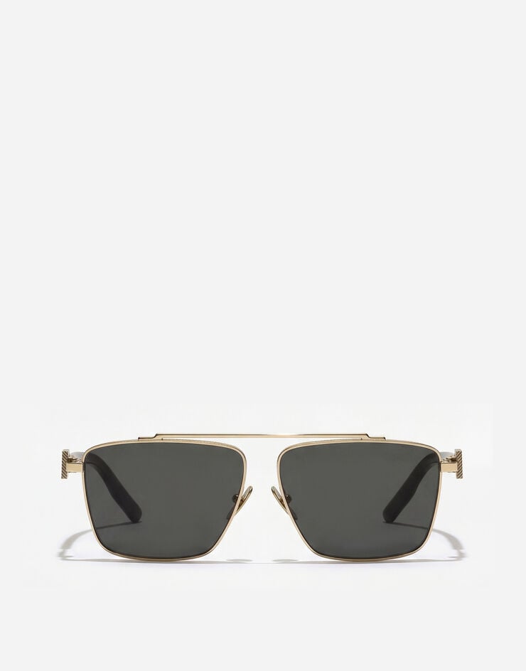 Dolce & Gabbana Metal Plaque Sunglasses Gold VG2336VM287