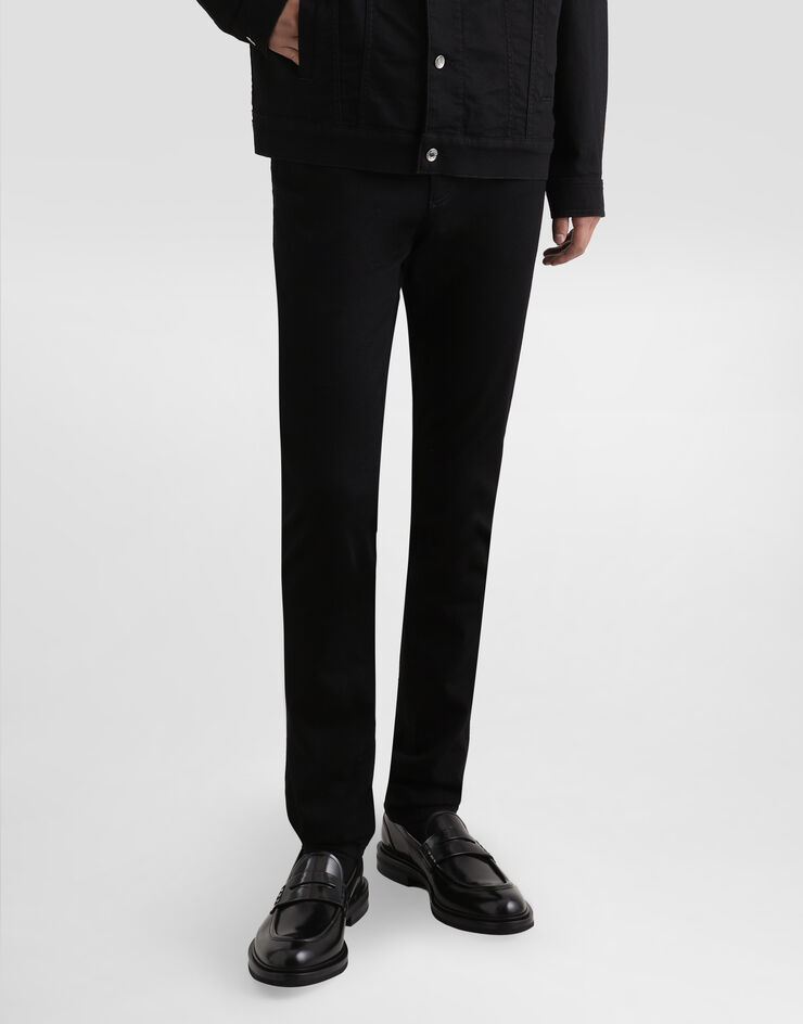 Dolce & Gabbana جينز سكيني مرن أسود مغسول متعدد الألوان GY07LDG8GW6