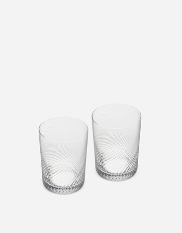 Dolce & Gabbana Set 2 Hand-Blown Murano Water Glasses Multicolor TCB003TCALV