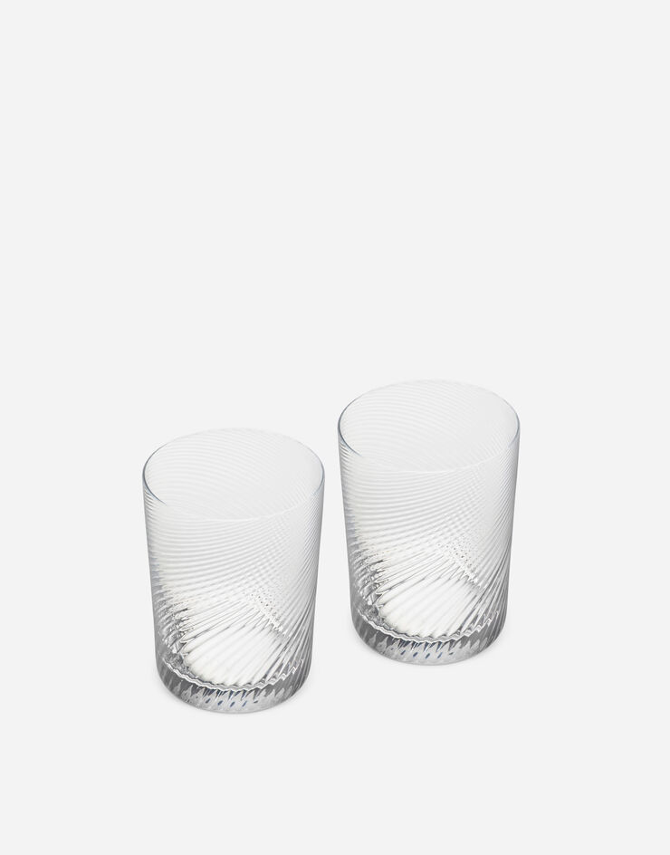 Dolce & Gabbana Set 2 Verres à Eau en Verre de Murano Multicolore TCBS02TCAD2