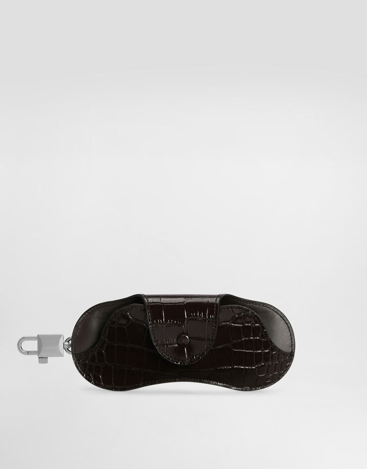 Dolce & Gabbana Alligator eyewear case Brown BP3477A2T69