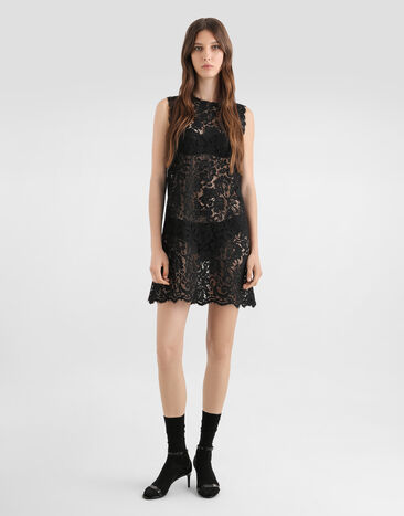 Dolce & Gabbana Cordonetto lace dress Black F6ATYTHLMTB