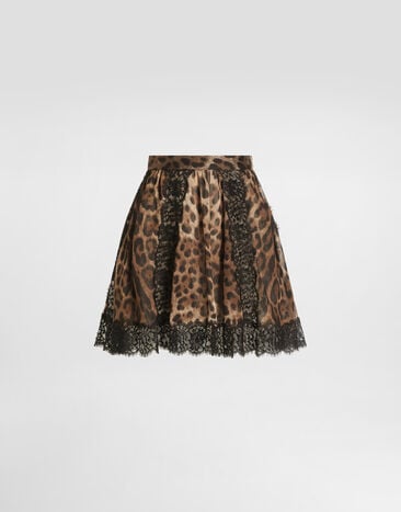 Dolce & Gabbana Leo-print chiffon skirt Print F4DCZTFS1AR