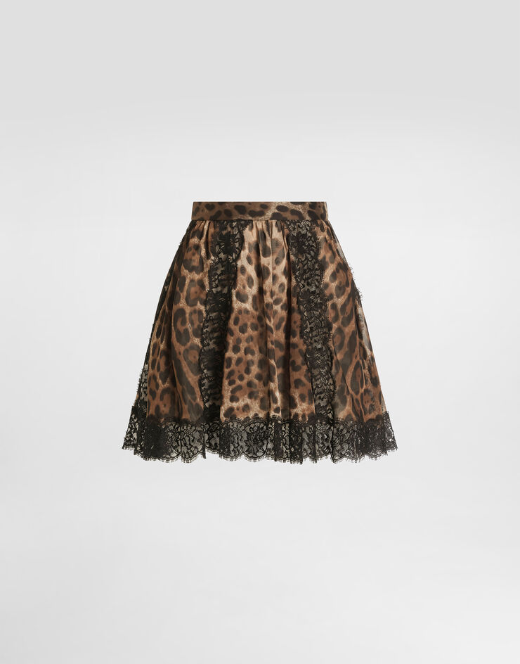 Dolce & Gabbana Leo-print chiffon skirt Print F4DCZTFS1AR