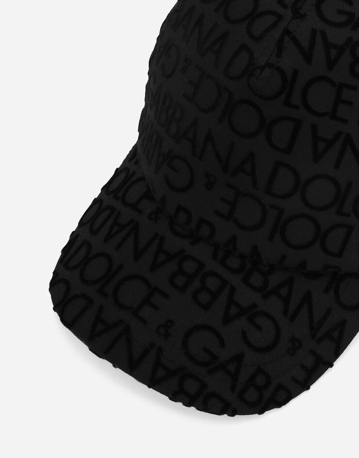 Dolce&Gabbana Cotton baseball cap with logo print Negro LB4H80G7K2Y