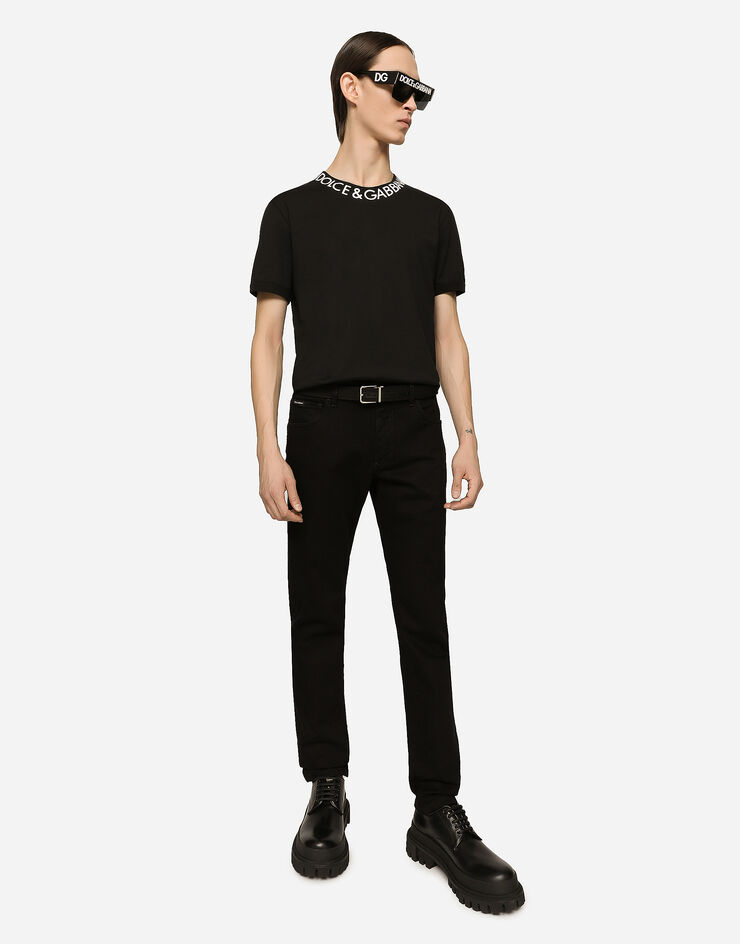 Dolce & Gabbana Black wash slim-fit stretch jeans Multicolor GY07CDG8HD1