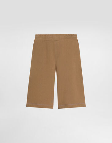 Dolce & Gabbana Cotton jogging shorts Brown GP10AZG7O2P