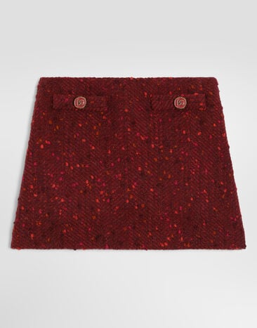 Dolce & Gabbana Chevron bouclé skirt Multicolor L56I15FCZAU