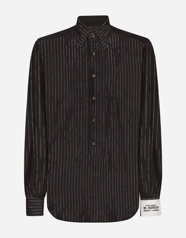 Dolce & Gabbana Pinstripe cotton muslin shirt Black G5JN9TFU1UQ