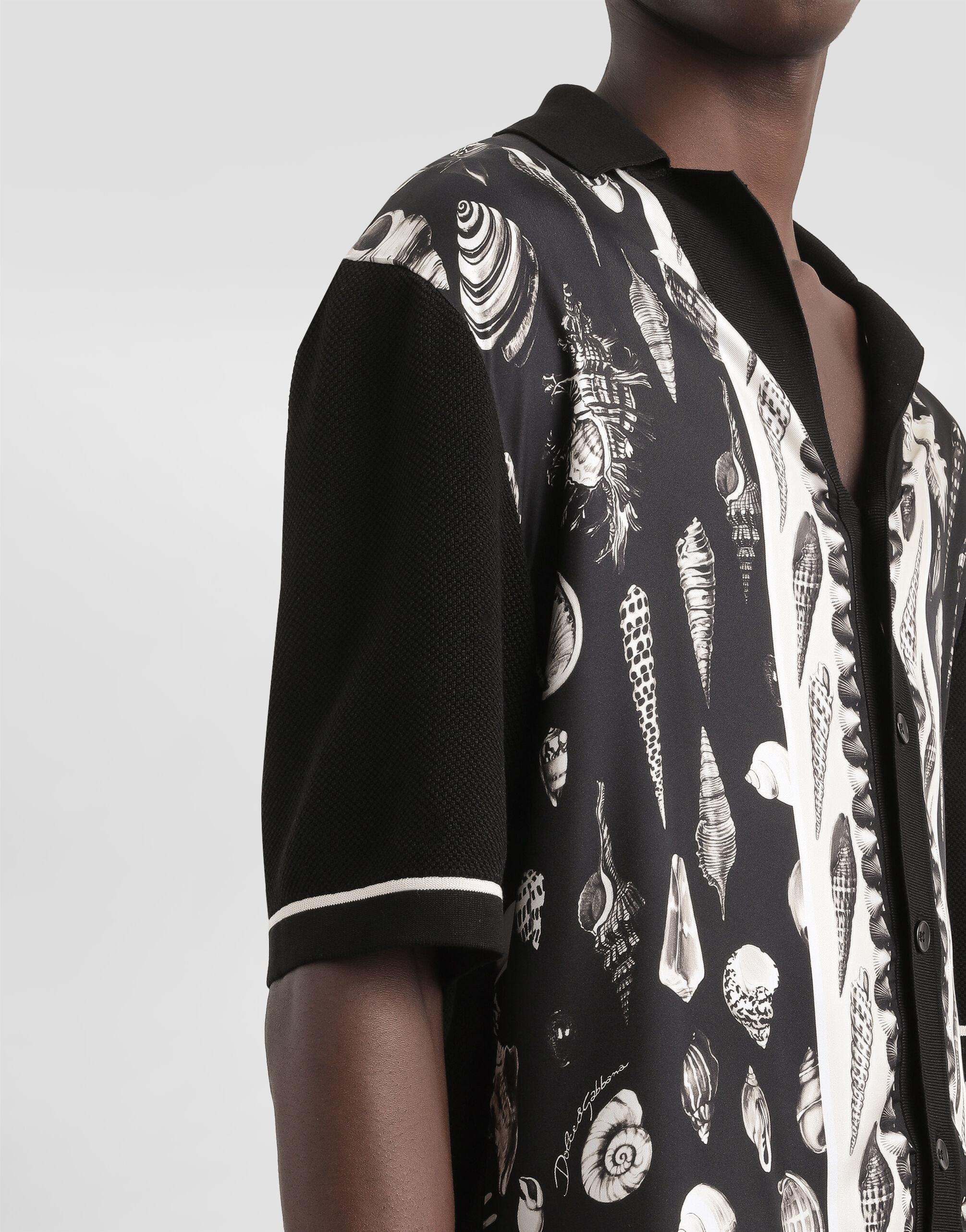 Silk and cotton shirt in Multicolor for Men | Dolce&Gabbana® US