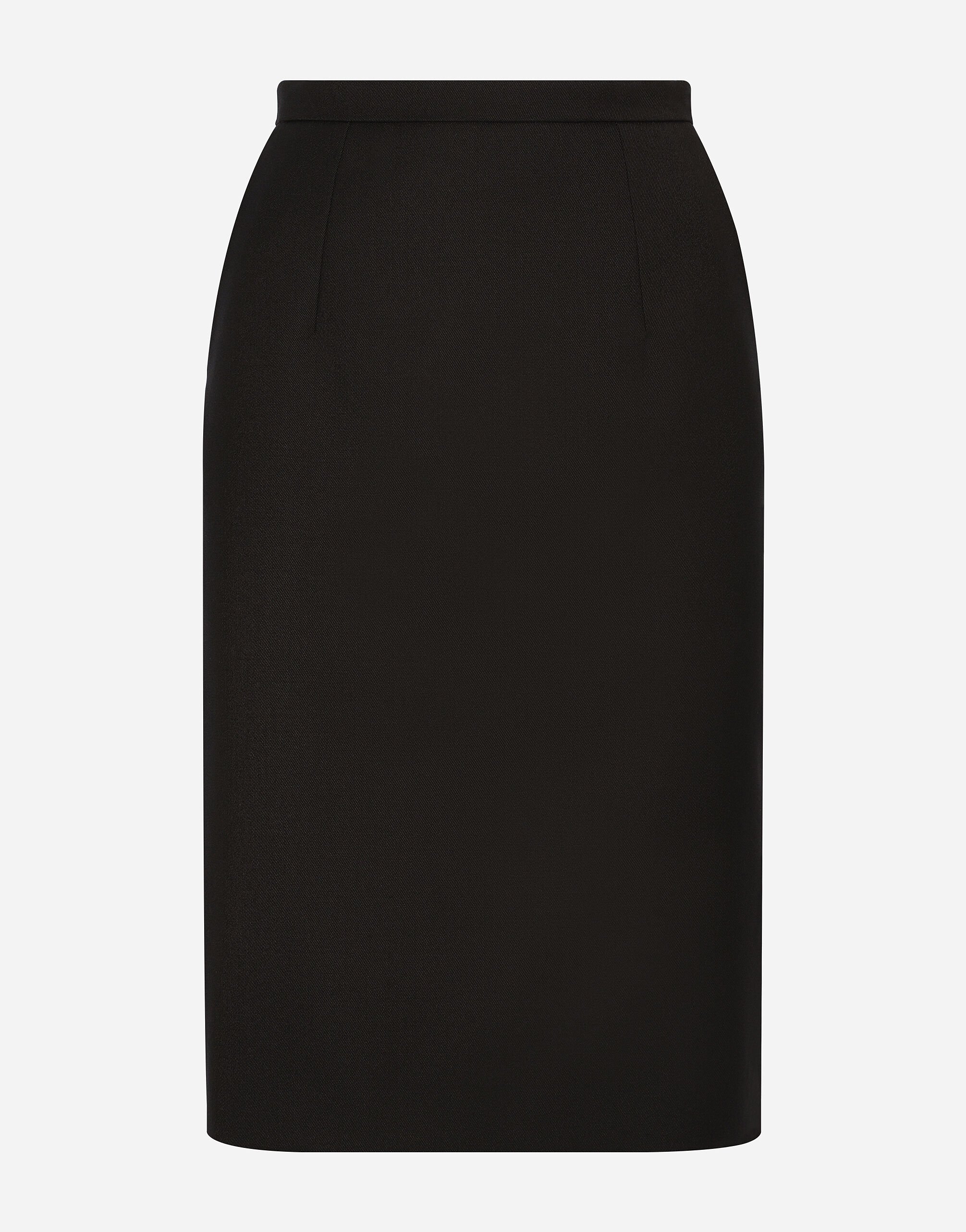 Wool crepe midi pencil skirt in Black for Women Dolce Gabbana