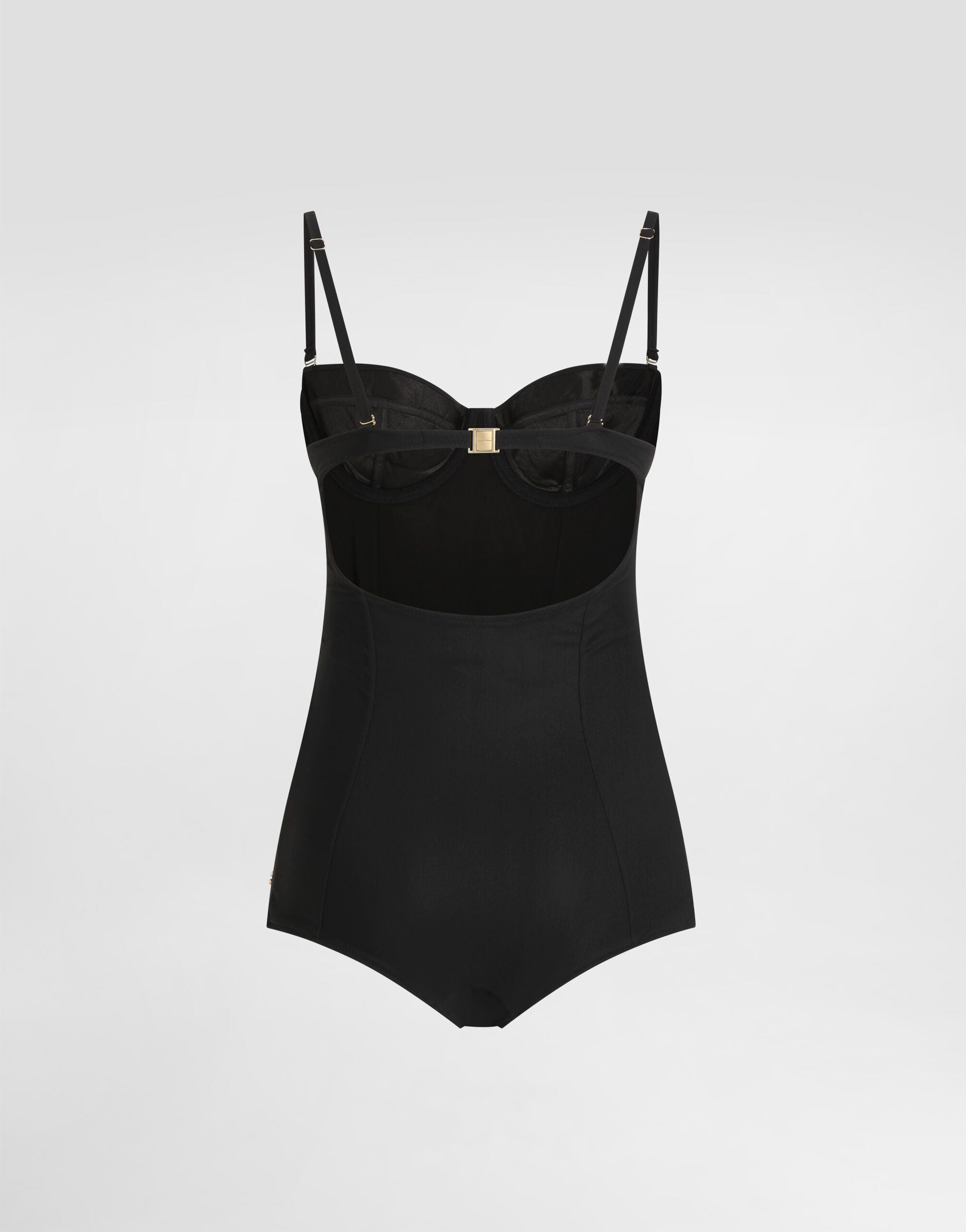 Balconette one-piece swimsuit in Black for Women | Dolce&Gabbana® US