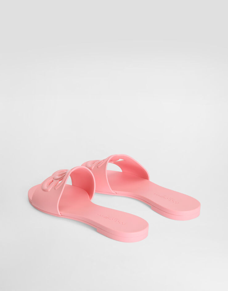 Dolce & Gabbana Badeslides aus Gummi Pink CW2215AN994