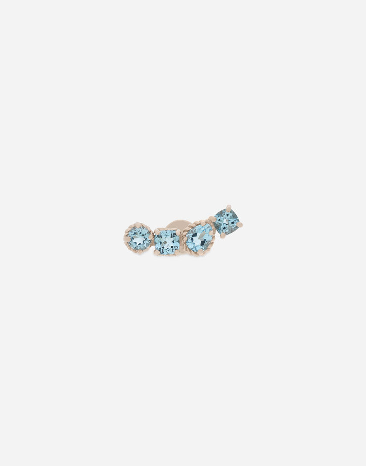 Dolce & Gabbana Mono boucle d’oreille en or blanc 18 ct avec topazes bleu suisse Blanc WSQA1GWTOLB