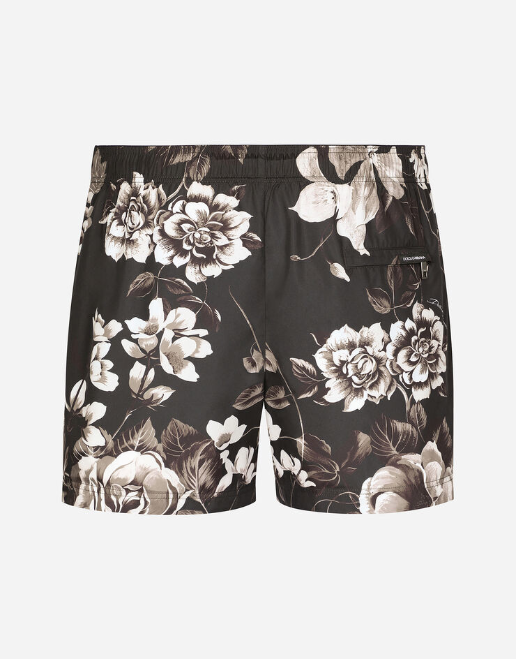 Dolce & Gabbana Swim shorts with floral print Print M4F29TISMHQ