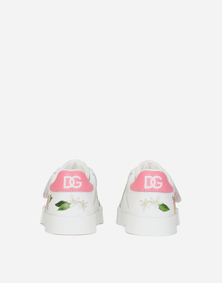 Dolce & Gabbana 프린트 카프스킨 포르토피노 스니커즈 인쇄 DN0143AC374