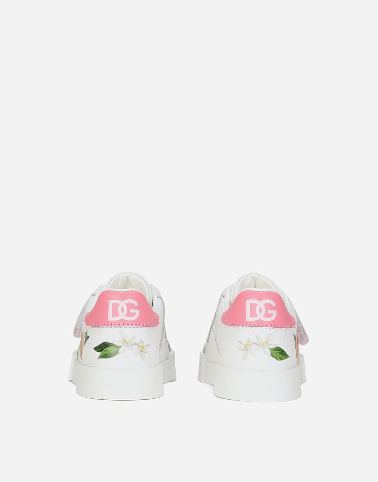 Dolce & Gabbana Portofino 印花小牛皮运动鞋 版画 DN0143AC374