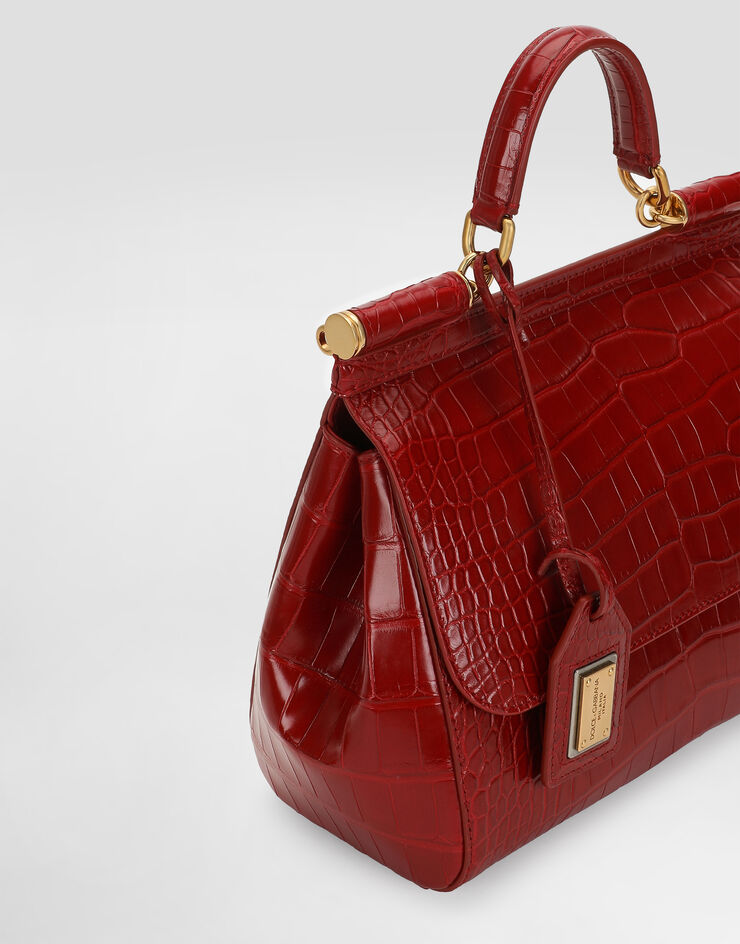 Dolce & Gabbana Large Sicily handbag in alligator leather Red BB6002B2EM0